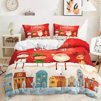 Рождественский комплект квилтов из трех предметов Комплект постельного белья из двух предметов 135 * 200 (two-piece set) 90g