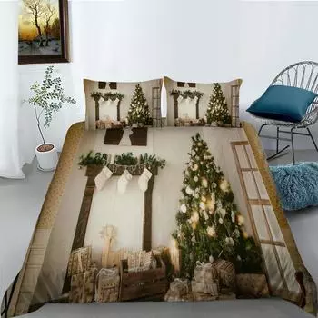 Рождественский комплект пододеяльников Twin Full Queen King Size 3D-принт снеговик полиэстеровый комплект постельного белья для детей мальчиков и девочек 70x133cm 2pcs