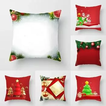 Рождественский комплект подушек с рисунком Санта-Клауса, диван, подарок, украшение для дома, наволочка, Рождественский подарок, наволочка 40x40cm