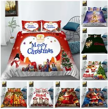 Рождественский комплект постельного белья для дома, комплект постельного белья, наволочка, комплект постельного белья, пододеяльник, AU King, очень большой домашний комплект постельного белья Baby 100x135cm