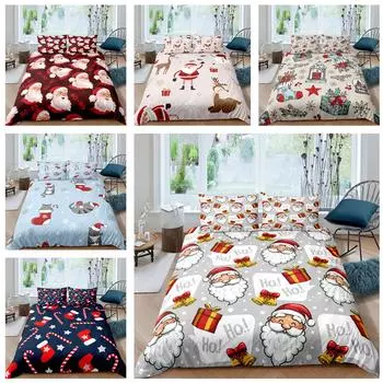 Рождественский комплект постельного белья, постельное белье и наволочки для спальни, 2 или 3 предмета AU240 * 270 Негабаритное украшение для дома Baby 100x135cm
