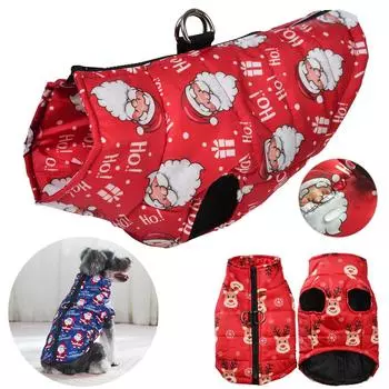 Рождественский костюм для маленькой собаки, куртка, пальто, жилет для кошек, одежда для щенков на осень и зиму, новогодние наряды, принадлежности для чихуахуа и мопсов S