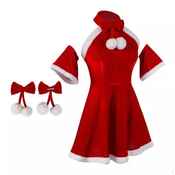 Рождественский костюм для женщин, костюм Санта-Клауса, вечеринка, день рождения M
