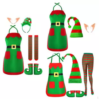 Рождественский костюм, фартук, кухонный декор, фотореквизит, косплей-наряд для вечеринки по случаю дня рождения With Ears and Socks