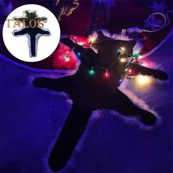 Рождественский ковер с изображением жареного кота, светящийся рождественский коврик с гирляндой, милый ковер с ночным светом для украшения дома и комнаты Warm light