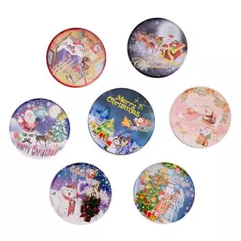 Рождественский коврик для чашки с рисунком, подставка под чашку для горячего кофе, пива, коктейля, чая A