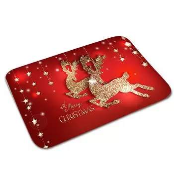 Рождественский коврик для душа в ванной с принтом Санта-Клауса, впитывающий коврик для унитаза, не предназначенный для купания, домашний декор