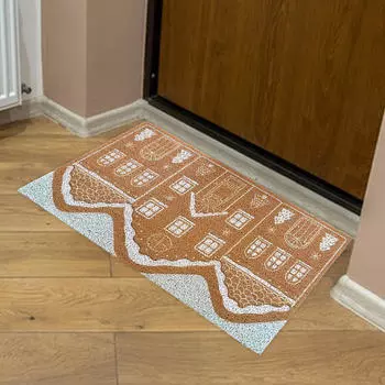 Рождественский коврик для двери, декоративный для домашнего декора, гаража 60 см x 120 см