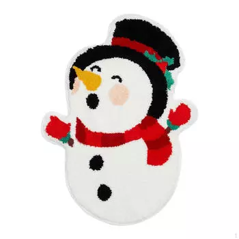 Рождественский коврик для ванной комнаты Декоративный противоскользящий мультяшный ковер для ванной комнаты для гостиной дома Snowman