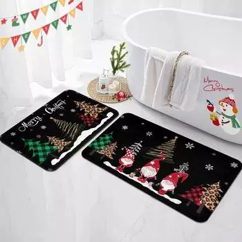 Рождественский коврик для ванной комнаты, впитывающий воду, быстросохнущий и противоскользящий коврик для ног, коврик для ног с диатомовой грязью 40*60cm