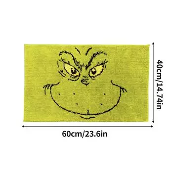 Рождественский коврик из искусственного кашемира, противоскользящий коврик для ванной, ковер для прихожей One Size