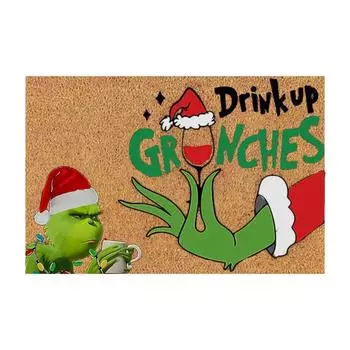Рождественский коврик нескользящий и моющийся коврик для двери декоративный коврик для двери входные коврики One Size
