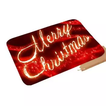 Рождественский красный новогодний праздничный Санта-Клаус с кристаллами бархатный домашний напольный коврик для ванной комнаты впитывающий нескользящий коврик 40*60cmcrystal velvet