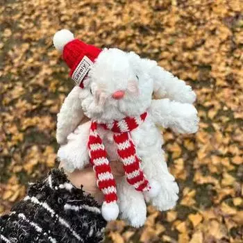 Рождественский кролик плюшевая игрушка брелок мультфильм кролик мягкая кукла кулон автомобильный брелок рюкзак сумка Декор детский подарок A1