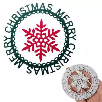 Рождественский круглый кружевной снежинка, стильный дизайн, металлические штампы, сделай сам, скрапбукинг, тиснение, трафарет, бумага, ремесленный шаблон альбома серебряный