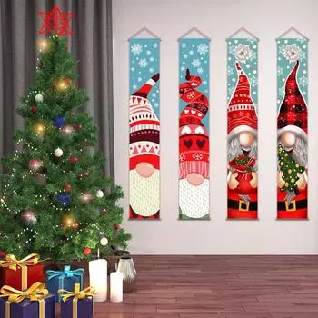 Рождественский крыльцо подвесной баннер на дверь Веселое рождественское украшение для дома Рождественские украшения Рождественские подарки 2022 С Новым годом 2023