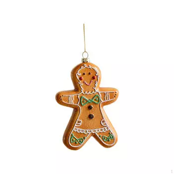 Рождественский кулон, декор в виде пряничного человечка, милый подвесной декор на Рождество для столовой