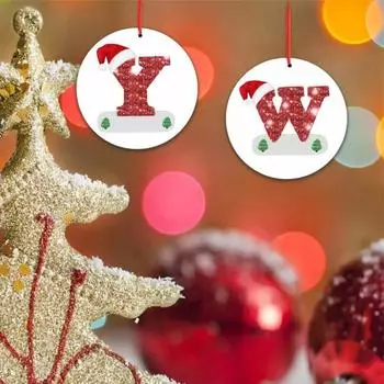 Рождественский кулон, креативное индивидуальное подвесное украшение с алфавитом для праздничного украшения рождественской елки J