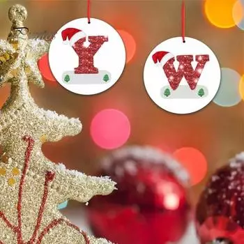 Рождественский кулон, креативное индивидуальное подвесное украшение с алфавитом для праздничного украшения рождественской елки