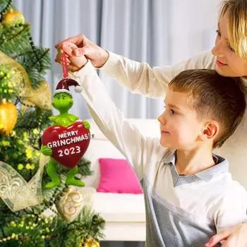 Рождественский кулон креативный трехмерный рождественский елочный подвесной орнамент из смолы для домашнего праздничного украшения A