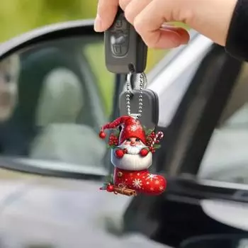 Рождественский кулон, подвесное украшение с шнурком, легко подвешивается, дизайн в форме животного, акриловая подвеска в виде рождественской елки I