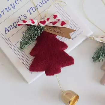 Рождественский кулон, праздничный рождественский колокольчик, кулон, изысканный подвесной колокольчик, украшение для дома, праздничное украшение белый