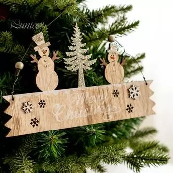Рождественский кулон, привлекательная дверная подвесная табличка, яркий праздничный деревянный знак для праздничного украшения дома
