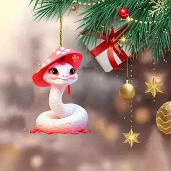 Рождественский кулон, украшение в мультяшном стиле, подвесной аксессуар, устойчивый к выцветанию, подвеска в виде рождественской елки со шнурком зелёный