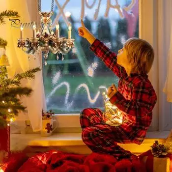 Рождественский кулон в форме канделябра, акриловый орнамент, реалистичный канделябр, подвесное украшение для стены рождественской елки 1pc