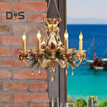 Рождественский кулон в форме канделябра, акриловый орнамент, реалистичный канделябр, подвесное украшение для стены рождественской елки 1pc