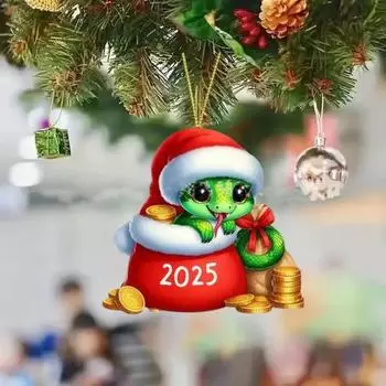 Рождественский кулон в виде снеговика, подвесное украшение с шнурком, мультяшный акриловый кулон G