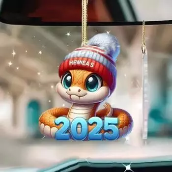 Рождественский кулон в виде снеговика, подвесное украшение со шнурком, легко подвешивается, мультяшный акриловый кулон, украшение на рождественскую елку F