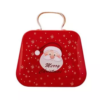 Рождественский квадратный металлический набор жестяных банок для конфет, подарочная коробка для хранения, домашняя новогодняя коробка для хранения, железная коробка H6Q9 B-1pcs