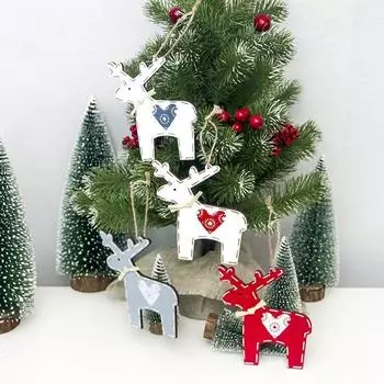 Рождественский лось, декоративный кулон, рождественская елка, золотой порошок, инновационные подвесные украшения серый