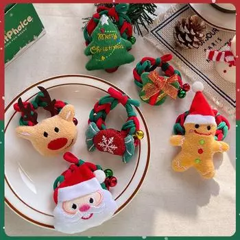Рождественский лось и Санта-Клаус, эластичная резинка для волос и ободок Christmas Gift