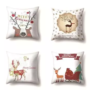 Рождественский Лось Рождественская наволочка Офисная подушка Чехол для гостиной Наволочка Поясничная наволочка 40x40cm