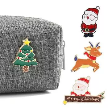 Рождественский Лось Санта-Клаус Костыли Xms Елка Снеговик Для Пальто Рубашки Сумки Сплав Подарочные Ювелирные Изделия