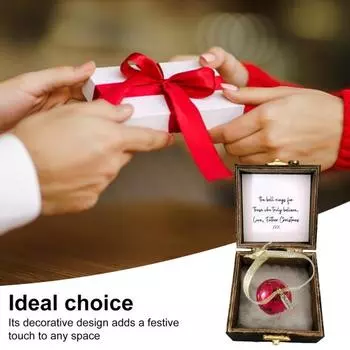 Рождественский магический колокольчик веры, винтажный железный колокольчик, украшение, рождественский сувенир, колокольчик в деревянной коробке для украшения домашних вечеринок на елке B