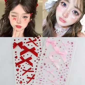 Рождественский макияж наклейки для лица Рождественский макияж аксессуары для лица Татуировка Бабочка Временный Sno A8P9 style 1-1pcs