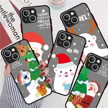 Рождественский матовый чехол «Снеговик» для Apple iPhone 14 11 13 7 12 Pro 7 XR XS Max 8 6s SE 2022, мягкий чехол для телефона iPhone 14