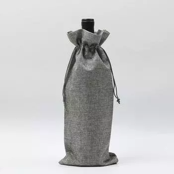 Рождественский мешок из мешковины с завязкой Рождественский подарочный пакет Новогодняя упаковка для конфет Украшения для вечеринок красный