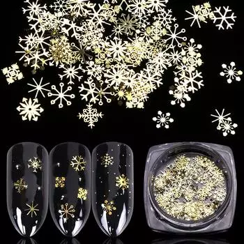 Рождественский металлический чешуйчатый блестящий звездный колокольчик снежинка дизайн своими руками декор золотой