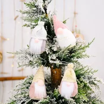 Рождественский милый гном Санта елка подвесное украшение плюшевый эльф гном подвесные украшения для дома рождественские подарки для детей Navidad
