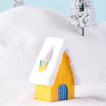 Рождественский миниатюрный орнамент, деревенский дом, фигурки, центральная часть стола, статуя из смолы для дома Blue 3.2x2.2x5.4cm