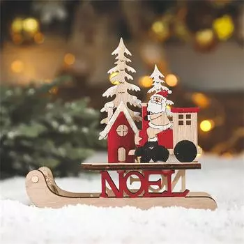 Рождественский многоярусный поднос, рождественская елка, деревенский фермерский дом, деревянные знаки, украшения для кухни, домашний стол, праздничные принадлежности, поднос в комплект не входит One Size