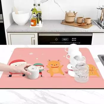 Рождественский мультфильм ванная комната впитывающий нескользящий коврик для входа в дом коврик для спальни коврик для двери 30*40