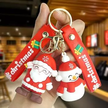 Рождественский мультяшный брелок рождественские аксессуары кулон милые парные брелоки подарки