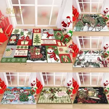 Рождественский мультяшный ковер, кавайные ковры для гостиной, кухни, домашнего декора, напольный коврик для гостиной, изготовленный на заказ, устойчивый к пятнам, нескользящий ковер 30x50cm-12x20in