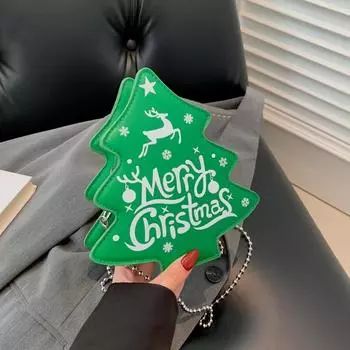 Рождественский мультяшный олень, женская высококачественная сумка из плутониевого материала, элегантная и универсальная