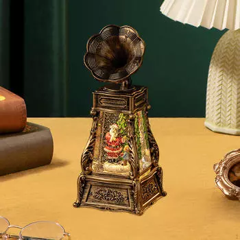 Рождественский музыкальный снежный шар с фонографом для украшения дома Santa Claus